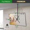 Barkan TV Ceiling Mount, 29-65 inch Full Motion - 3 Movement Flat/Curved Screen Bracket, Holds up to 88 lbs, Telescopic Height Adjustment, Lifetime Limited Warranty, Fits LED OLED LCD Black view 3