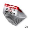 12 x Security Alarm Warning Sign Stickers - Spanish Text ALARMA - SISTEMA ELECTRONICO - for Internal and External use - Protection for Home, car... - Weatherproof - Size: 3,4 x 2,2 in view 3