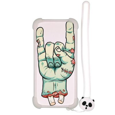 Case for At&T Prepaid Axia Qs5509a Case Silicone border + PC hard backplane Stand Cover SZ