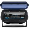 Belva BMRC7B Black Fully Enclosed Marine Radio Cover/Radio Splash Guard for Deck or Overhead Installs, Water-Resistant Flip-up Style view 1