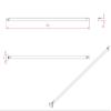 Aurlane FAC197 Fixing Bar, Silver view 4