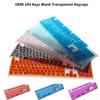 104 Keys Clear Keycaps Blank Non Printed Transparent Keycaps Backlit Keycap ANSI Layout OEM Profile for Cherry MX Mechanical Keyboard (Black) view 2