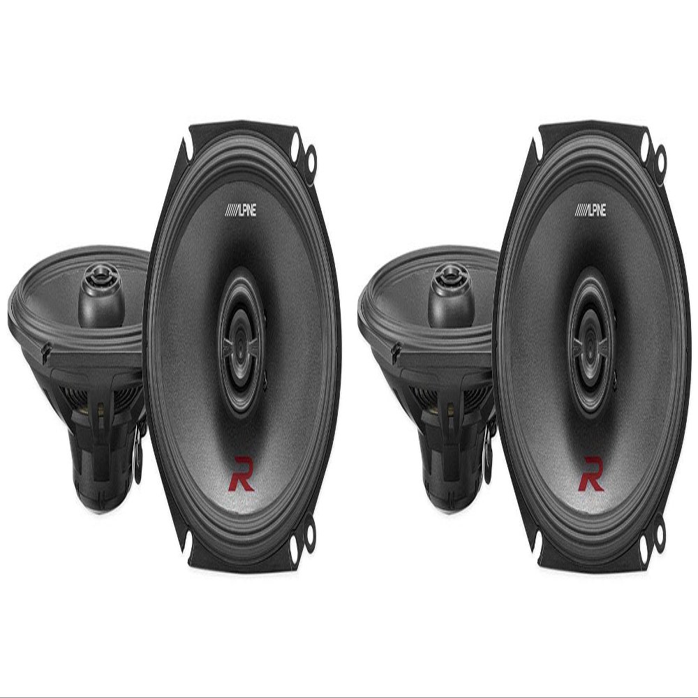 Alpine (4) R-S68 300 Watt 6x8 Car Audio Coaxial 2-Way Speakers