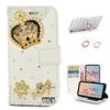 STENES Bling Wallet Case Compatible with iPod Touch 5 / iPod Touch 6 - Stylish - 3D Handmade Crown Girls High Heel Flowers Leather Cover with Ring Stand Holder [2 Pack] - Gold view 1