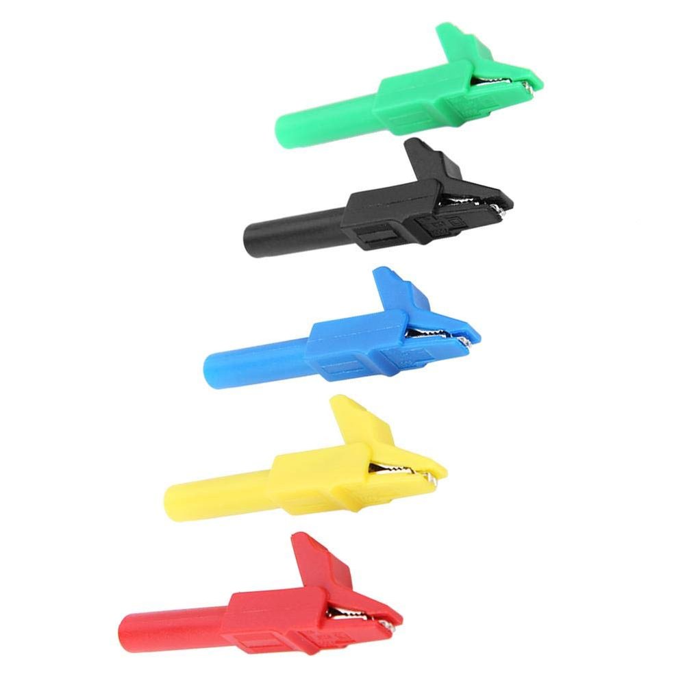 Fully Insulated Plug in Clips, 15A/300V for 4mm Banana Plug, 5Pcs Copper Clips, Safe and Reliable for High Performance Connections