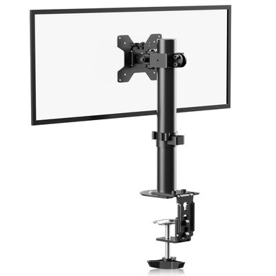Bracwiser Single Fully Adjustable Monitor Arm Stand Mount Fits One Screen 13-32 inch 22lbs for Monitor Computer Screen 13 15 17 19 20 22 23 24 26 27 30 32 inch VESA 75 100 (MD7401)