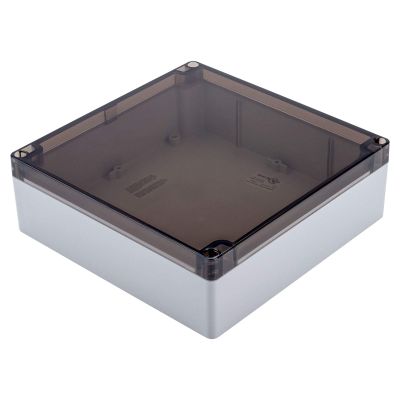 HAMMOND - 1554W2GYSL - RAL7035 Grey POLYCARB Plastic Watertight Enclosure, Smoked LID