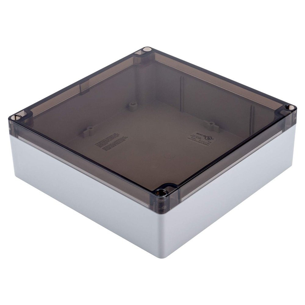 HAMMOND - 1554W2GYSL - RAL7035 Grey POLYCARB Plastic Watertight Enclosure, Smoked LID