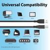 ABLEGRID 6ft USB Cord Cable Lead Wire for Epson Workforce WF2760 WF-3720 WF-7610 Printer view 3