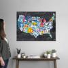 CANVAS ON DEMAND USA License Plate Map Wall Decal, Car Artwork view 2