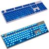 104 Keys Blank Non Printed Transparent Keycaps Backlit Keycap ANSI Layout OEM Profile for Cherry MX Mechanical Keyboard (Blue) view 1
