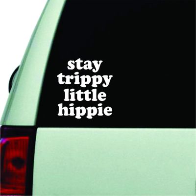 Boop Decals Stay Trippy Little Hippie Laptop Car Window Truck Quote Wall Decal Quote Sticker Vinyl Art Home Decor Inspirational Motivational Funny Trendy Teen Kids Hippy