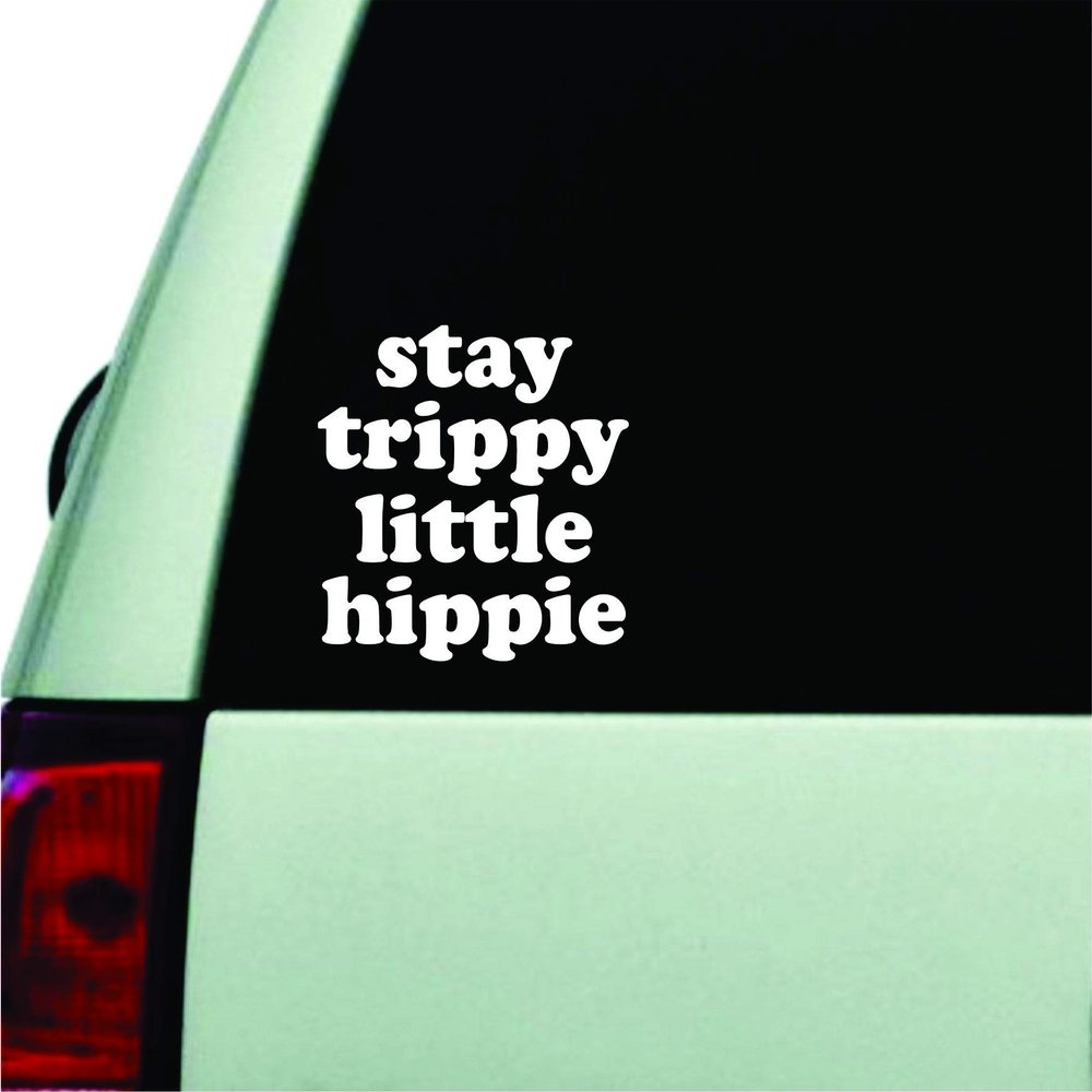 Boop Decals Stay Trippy Little Hippie Laptop Car Window Truck Quote Wall Decal Quote Sticker Vinyl Art Home Decor Inspirational Motivational Funny Trendy Teen Kids Hippy