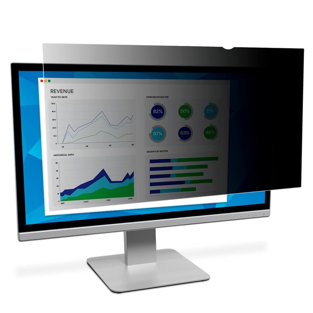 3M Privacy Filter for 21.5 Inch Widescreen Monitor, Reversible Gloss/Matte, Reduces Blue Light, Screen Protection, 16:9 Aspect Ratio (PF215W9B)