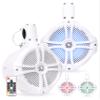 BELVA BWT8LED 600W Peak (300W RMS) 8" White Marine Tower Speakers with Multi-Color LED Lighting and Remote for Boats/ATV/UTV/Motorcycles/SxS/Golf Cart view 1