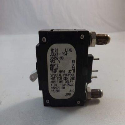 Airpax 102279 / LELK1-1RS4-30452-30 Circuit Breaker 30 Amp Bullet Style White Handle 3 Pin w/Strap