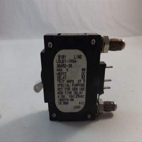 Airpax 102279 / LELK1-1RS4-30452-30 Circuit Breaker 30 Amp Bullet Style White Handle 3 Pin w/Strap
