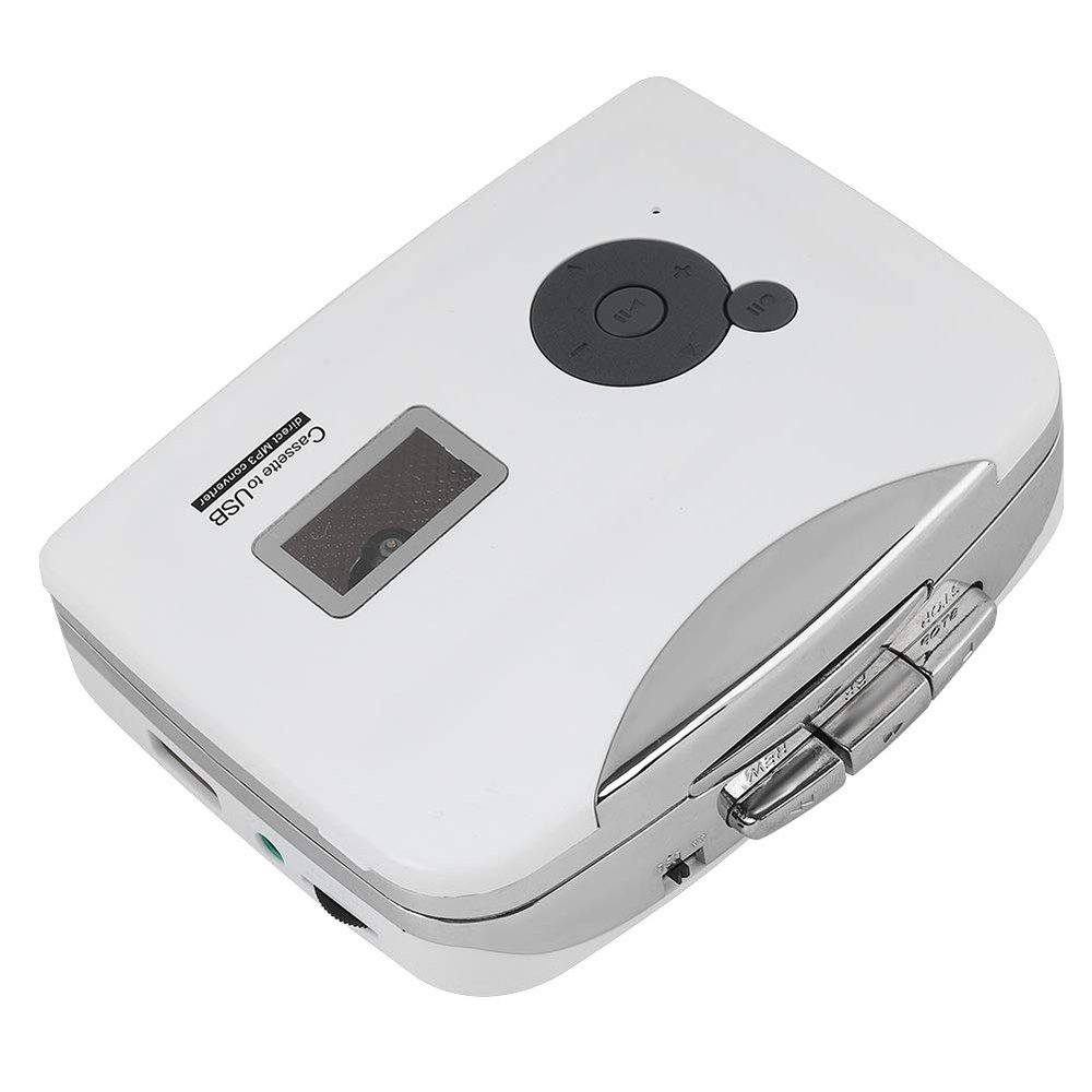 Jacksking Cassette Converter, Portable Cassette Tape Player to MP3 Converter USB Flash Drive Capture Audio Computers Music Player