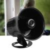 Alarm Siren, Tosuny ES-626 Siren 12V 110dB Treble Speaker Wire Horn Alarm Siren Speaker Burglar Alarm System for Outdoor Security (Black) view 2