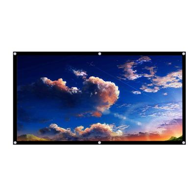 ASHATA 60 Inch 16:9 HD 4K Portable Foldable Projection Screen, Non Crease Projector Movies Screen Support Double Sided Projection for Home Office Cinema Indoor Outdoor