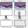 ASHATA 60 Inch 16:9 HD 4K Portable Foldable Projection Screen, Non Crease Projector Movies Screen Support Double Sided Projection for Home Office Cinema Indoor Outdoor view 4