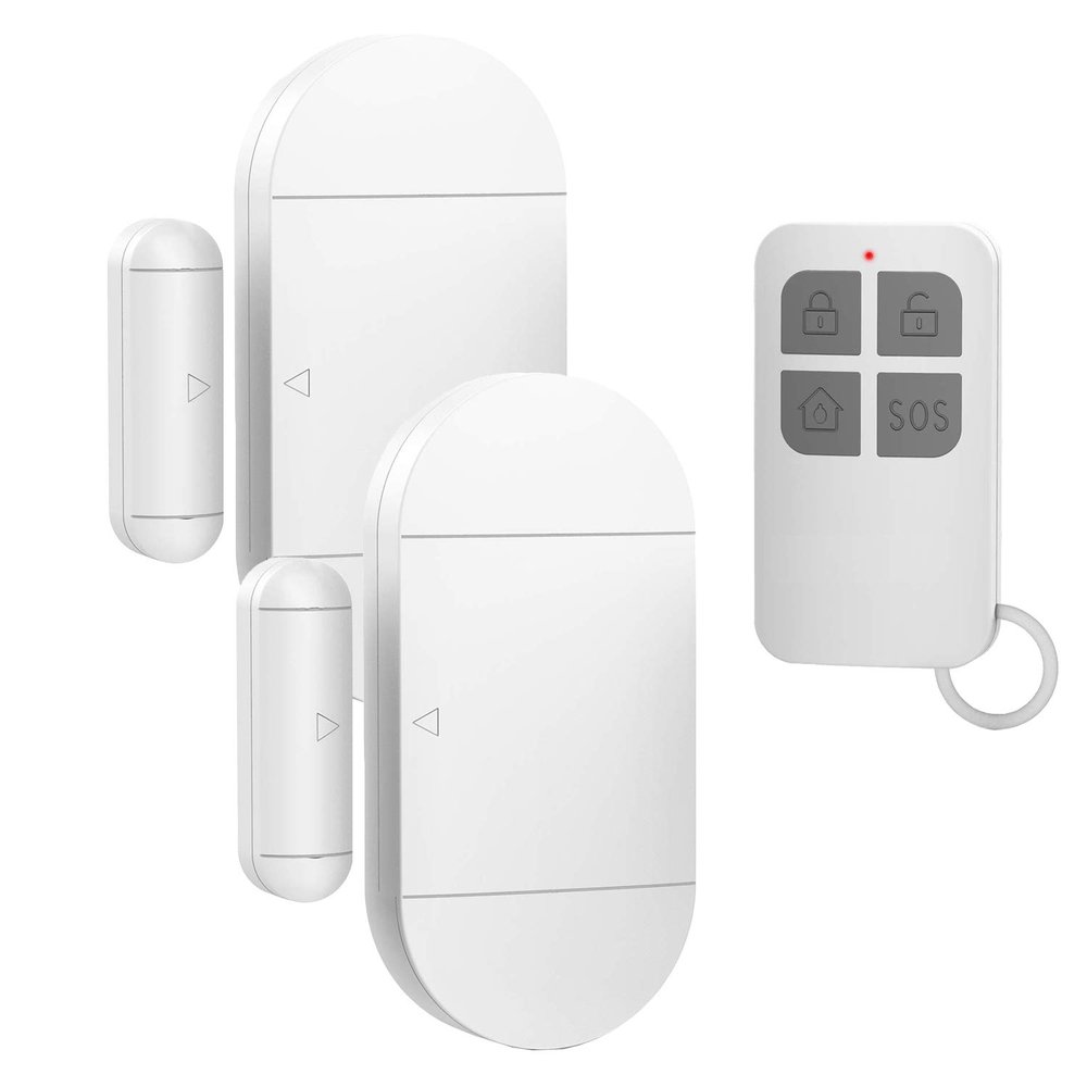 Door Window Pool Alarm with Remote Control, 2Pcs 130dB Wireless Magnetic Sensor Anti-Theft Door Alarms for Kids Safety Home Store Garage Apartment Business Security