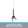 SSWBasics Black Wood Tripod Dressmaker Form Base view 3