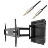 Kanto Articulating TV Wall Mount for 46 to 80" Television Displays Plus 6ft Kubicle Aux Cable Bundle view 1