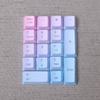 17 Keys Numeric Keypad PBT Dyeing Sublimation Numpad Keycaps OEM for Cherry MX Gaming Mechanical Keyboard (Top Printed-Blue Pink Gradient) view 1