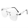 Eyekepper Rimless Blue Light Filtering Computer Glasses - Ladies Stylish Reading Eyeglasses - UV420 Protection Anti Eye Strain Tired Eye Relief Readers Women +1.0 Silver Frame with Black Tips view 1