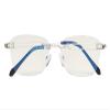 Eyekepper Rimless Blue Light Filtering Computer Glasses - Ladies Stylish Reading Eyeglasses - UV420 Protection Anti Eye Strain Tired Eye Relief Readers Women +1.0 Silver Frame with Black Tips view 2