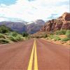 Leyiyi Mountain Road Scenery Backdrop 8x10ft Photography Backdrop Endless Asphalt Road Tall Mountain Green Plants Baby Blue Clear Cloudy Sky Adventure Tour Outgoing Hike Photo Backdrop view 4