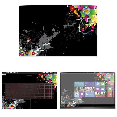 Decalrus - Protective Decal Floral Skin Sticker for MSI GF75 Thin 9SC (17.3" Screen) case Cover wrap MSgf75thin-106
