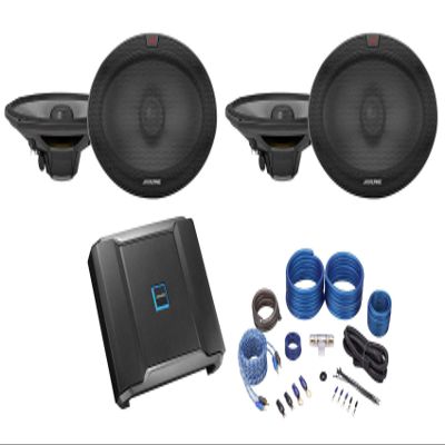 (4) Alpine R-S69.2 300w 6x9 Car Audio 2-Way Speakers+Alpine 4-Channel Amplifier