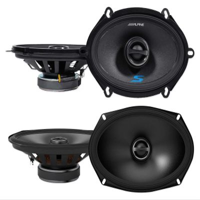 (2) Alpine S-S57 230 Watt 5x7" Car Speakers+(2) S-S69 6x9" 260w Speakers