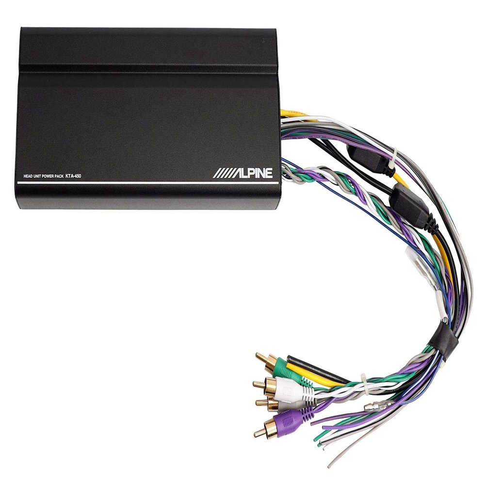 Alpine KTA-450 4-Channel Power Car Amplifier, Compact PowerStack Amp with Bracket, Ideal for iLX-W650 (sold separately)