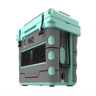 Wet Sounds Stealth SHIVR-55-SFM Seafoam High Output Audio Cooler Speaker System + Full Gator Step Kit - Gray Over Black