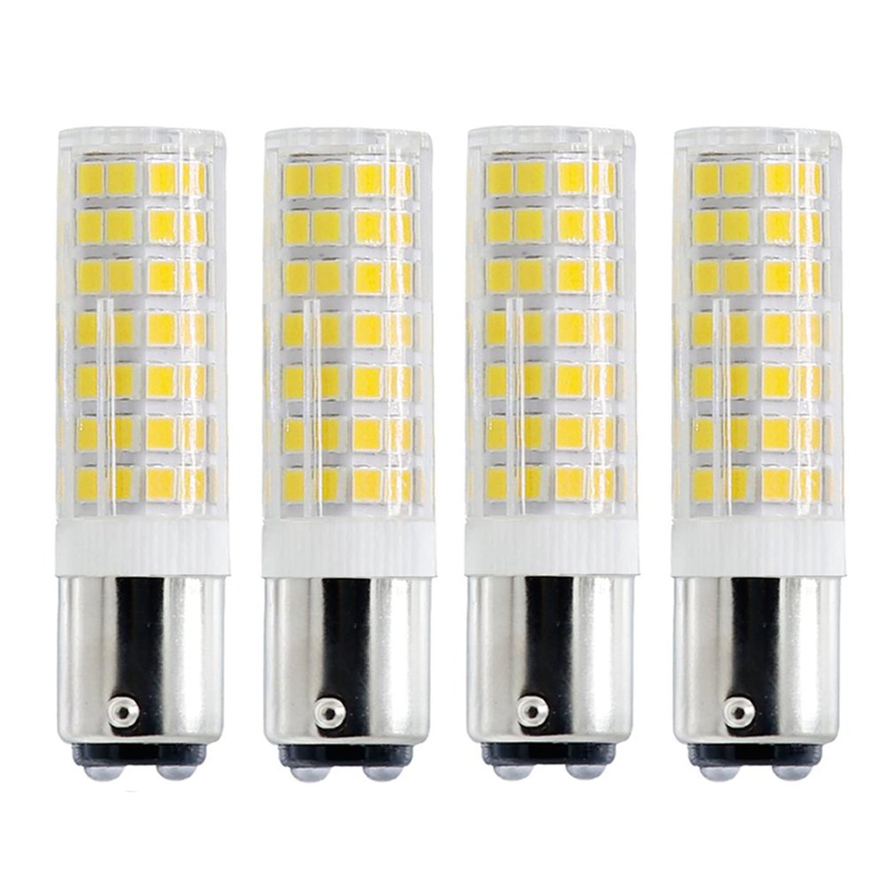 G MGY OLED BA15D LED Bulb, Dimmable BA15D LED Light Bulb, 60W Halogen Bulb Equivalent, 6W, AC120V, Double Contact Bayonet Base (White6000K, 4) 