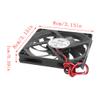 12V 2-Pin 80x80x10mm PC Computer CPU System Heatsink Brushless Cooling Fan 8010 view 2