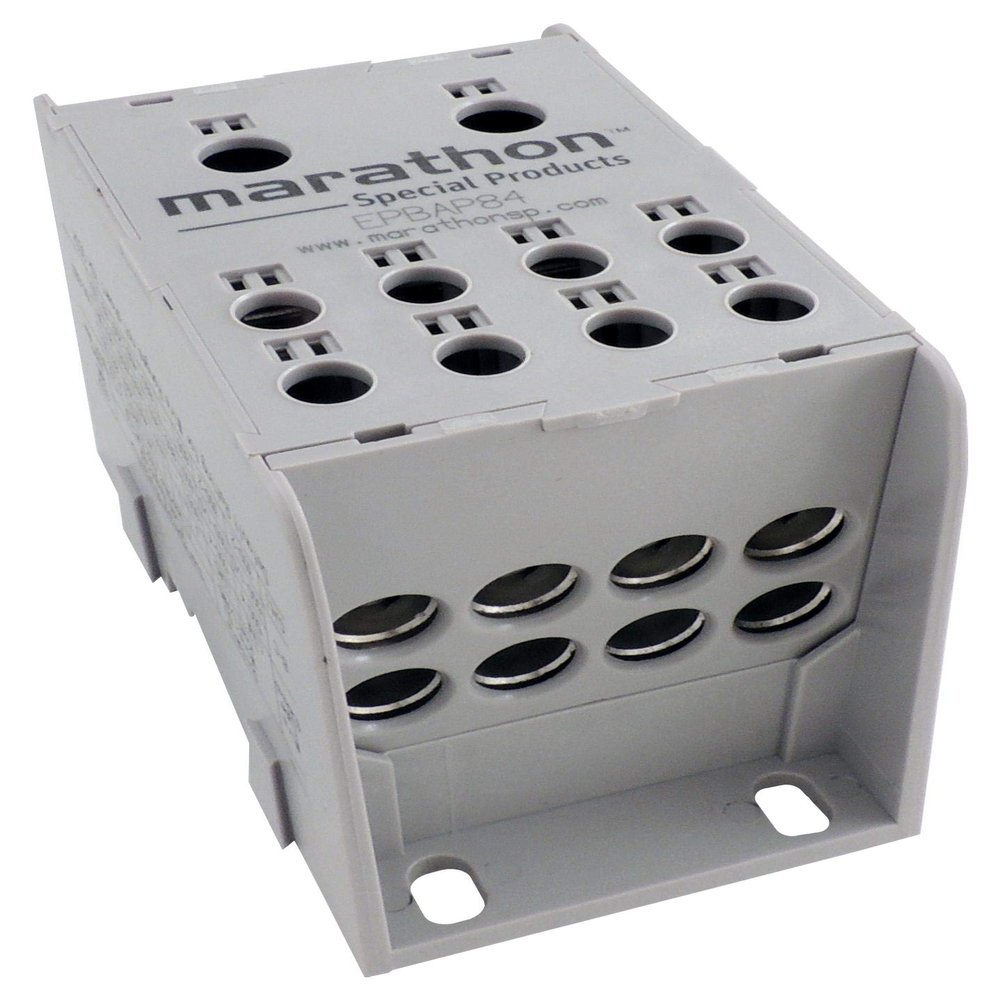 MARATHON SPECIAL PRODUCTS EPBAP84 14AWG; Rated Current:760A; Rated Voltage:600V; NO. of Poles:2 Pole; LINE Side Connections PER Pole:2; LINE Side Connection Method:Screw; Wire Size MAX:4AWG;