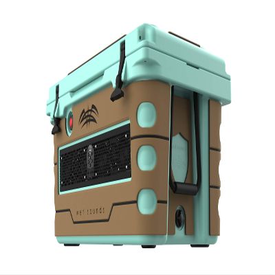 Wet Sounds Stealth SHIVR-55-SFM Seafoam High Output Audio Cooler Speaker System + Gator Step Kit - Whiskey Over Black