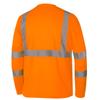 Pioneer Hi Vis Safety T Shirt for Men - Long Sleeve with Pocket- Reflective Tape - High-Visibility T-Shirt Dry Wick, Lightweight Tee Orange or Yellow/Green view 2