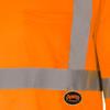 Pioneer Hi Vis Safety T Shirt for Men - Long Sleeve with Pocket- Reflective Tape - High-Visibility T-Shirt Dry Wick, Lightweight Tee Orange or Yellow/Green view 3