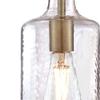 Westinghouse 6371400, Antique Brass Finish with Clear Textured Glass Carmen One-Light Indoor Mini Pendant, 120 Volts view 3