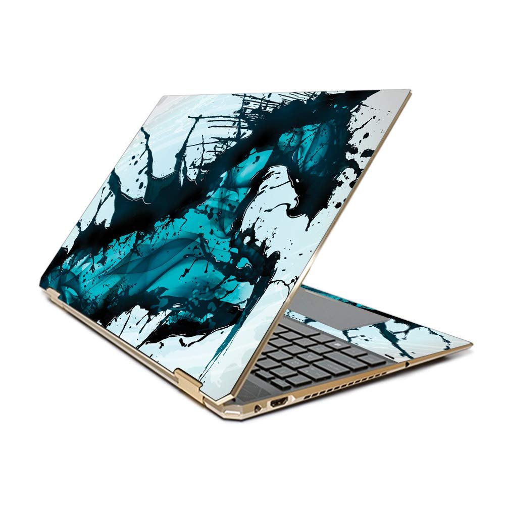 MightySkins Skin Compatible with HP Spectre x360 15.6" Gem-Cut (2019) - Wild Splash | Protective, Durable, and Unique Vinyl Decal wrap Cover | Easy to Apply| Made in The USA