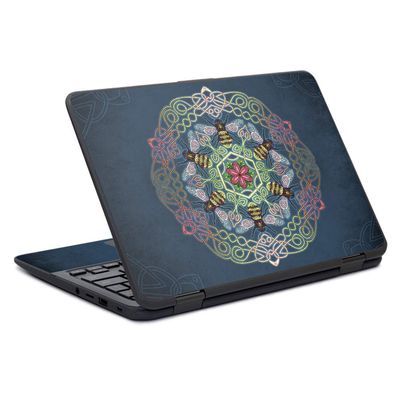 MightySkins Skin Compatible with HP Chromebook x360 11" G11 (2017) - Celtic Bees | Protective, Durable, and Unique Vinyl Decal wrap Cover | Easy to Apply, Remove, and Change Styles | Made in The USA