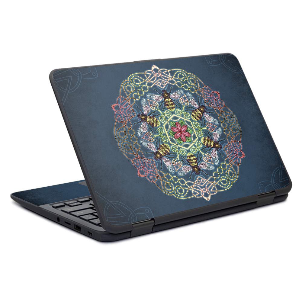 MightySkins Skin Compatible with HP Chromebook x360 11" G11 (2017) - Celtic Bees | Protective, Durable, and Unique Vinyl Decal wrap Cover | Easy to Apply, Remove, and Change Styles | Made in The USA