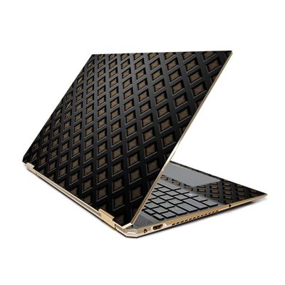 MightySkins Skin Compatible With HP Spectre x360 15.6" Gem-Cut (2019) - Black Wall | Protective, Durable, and Unique Vinyl Decal wrap cover | Easy To Apply, Remove, and Change Styles | Made in the USA
