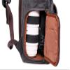 Allacki Waterproof Shock-Resistant Canvas Camera Bag Retro Style Travel Backpack (Blackgrey) view 2