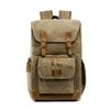 Allacki Waterproof Shock-Resistant Canvas Camera Bag Retro Style Travel Backpack (Khaki) view 1